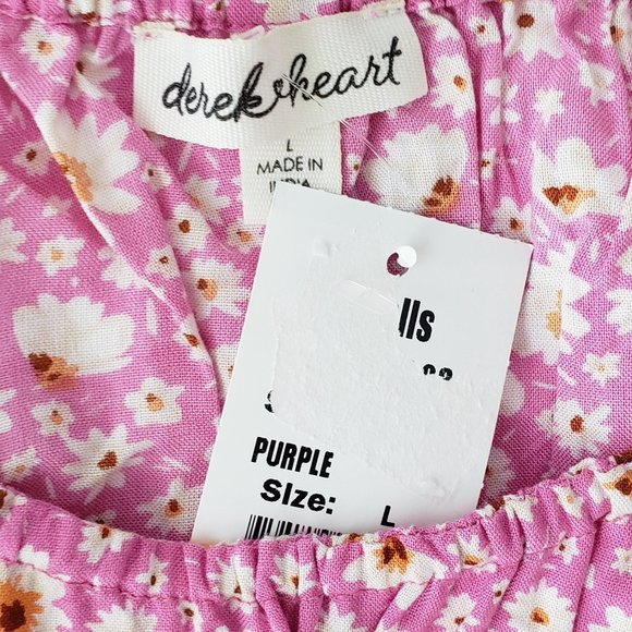 DEREK HEART Peasant Tie Top - Picture 11 of 11